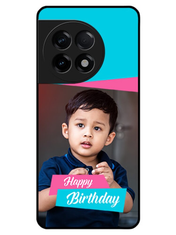 Custom OnePlus 11R 5G Personalized Glass Phone Case - Image Holder with 2 Color Design