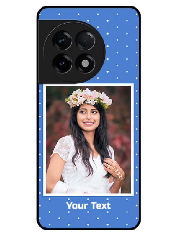 Custom OnePlus 11R 5G Photo Printing on Glass Case - Polka dots design
