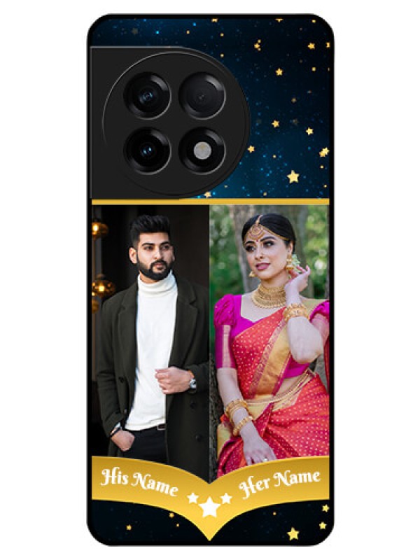 Custom OnePlus 11R 5G Custom Glass Phone Case - Galaxy Stars Backdrop Design
