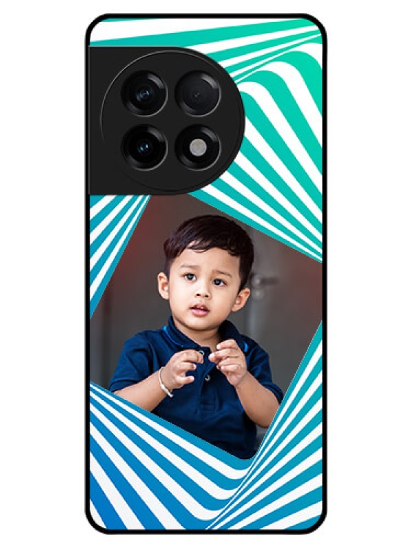Custom OnePlus 11R 5G Personalized Glass Phone Case - Abstract Spiral Design