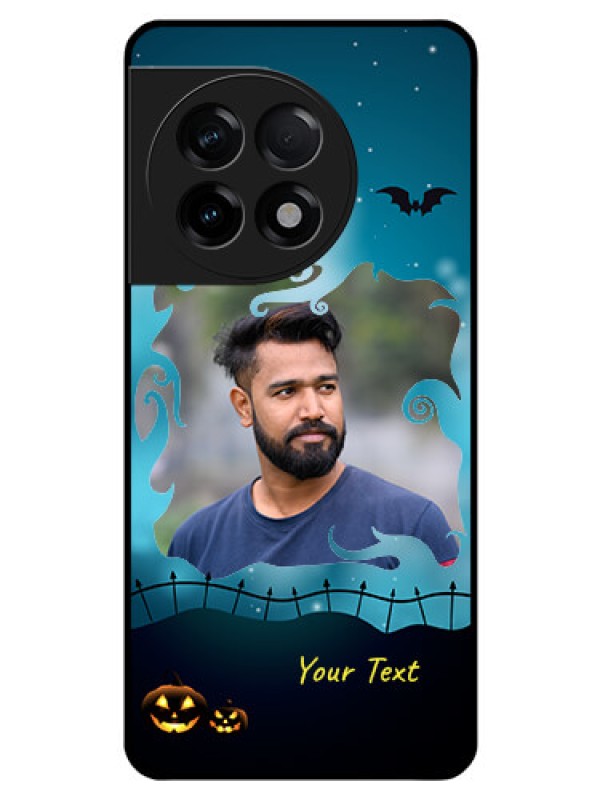 Custom OnePlus 11R 5G Custom Glass Phone Case - Halloween frame design