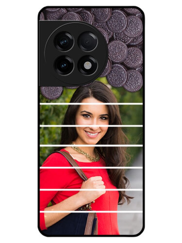 Custom OnePlus 11R 5G Custom Glass Phone Case - with Oreo Biscuit Design