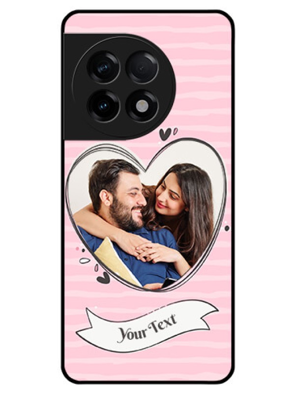 Custom OnePlus 11R 5G Custom Glass Phone Case - Vintage Heart Design