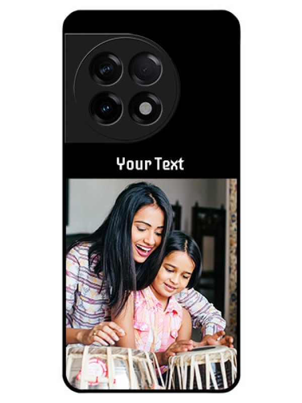 Custom OnePlus 11R 5G Photo with Name on Glass Phone Case