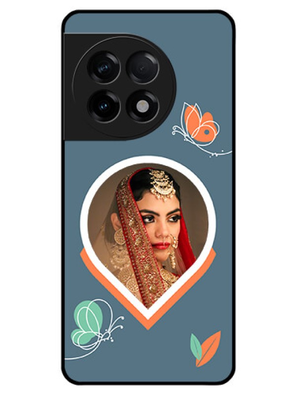 Custom OnePlus 11R 5G Custom Glass Mobile Case - Droplet Butterflies Design