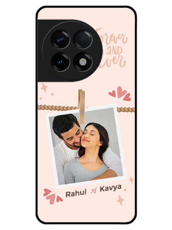 Custom OnePlus 11R 5G Custom Glass Phone Case - Forever and ever love Design