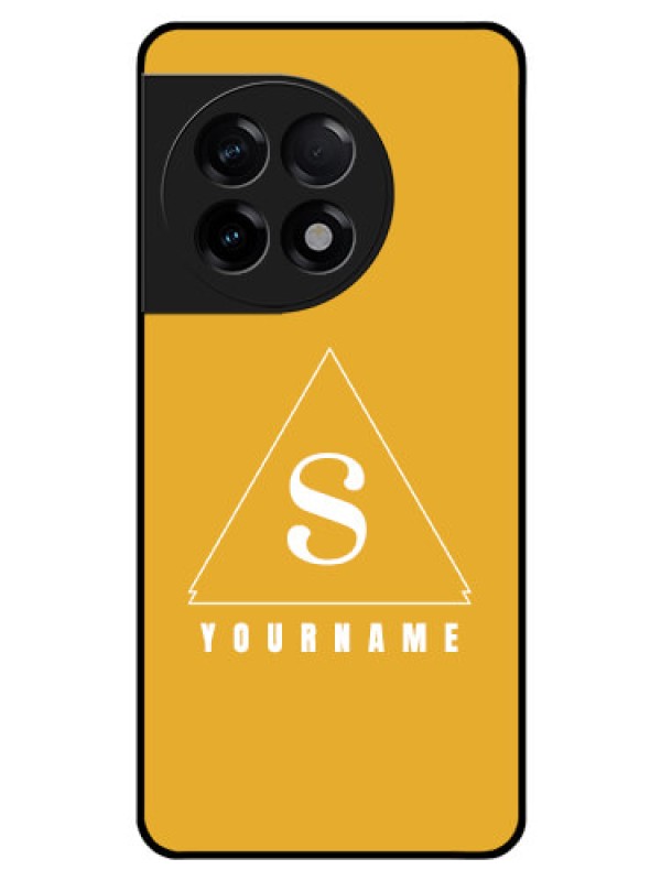 Custom OnePlus 11R 5G Personalized Glass Phone Case - simple triangle Design
