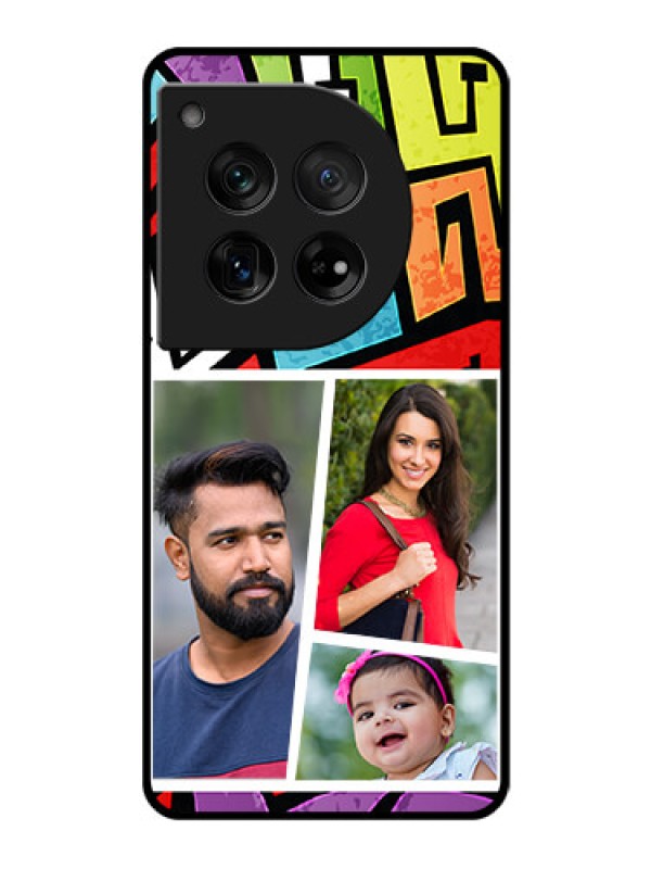 Custom OnePlus 12 5G Custom Glass Phone Case - Graffiti Pattern Design
