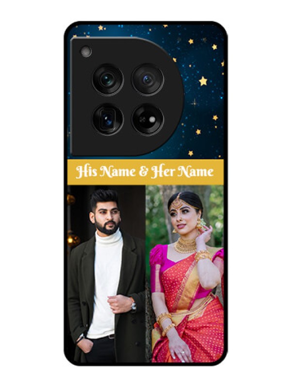 Custom OnePlus 12 5G Custom Glass Phone Case - Galaxy Stars Backdrop Design