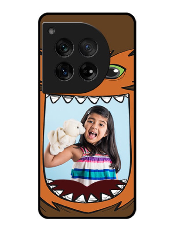 Custom OnePlus 12 5G Custom Glass Phone Case - Owl Monster Back Case Design