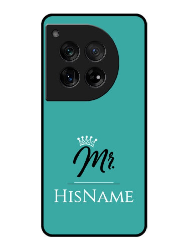 Custom OnePlus 12 5G Custom Glass Phone Case - Mr With Name Design