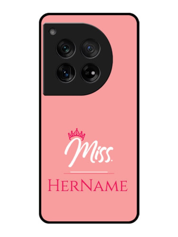 Custom OnePlus 12 5G Custom Glass Phone Case - Mrs With Name Design