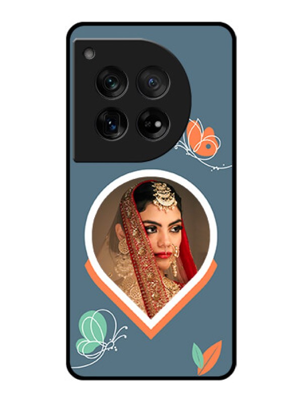 Custom OnePlus 12 5G Custom Glass Phone Case - Droplet Butterflies Design
