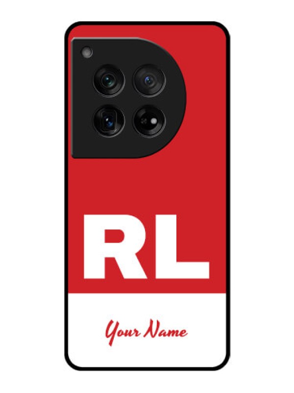 Custom OnePlus 12 5G Custom Glass Phone Case - Dual Tone Custom Text Design
