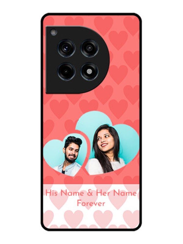 Custom Oneplus 12R 5G Custom Glass Phone Case - Couple Pic Upload Design