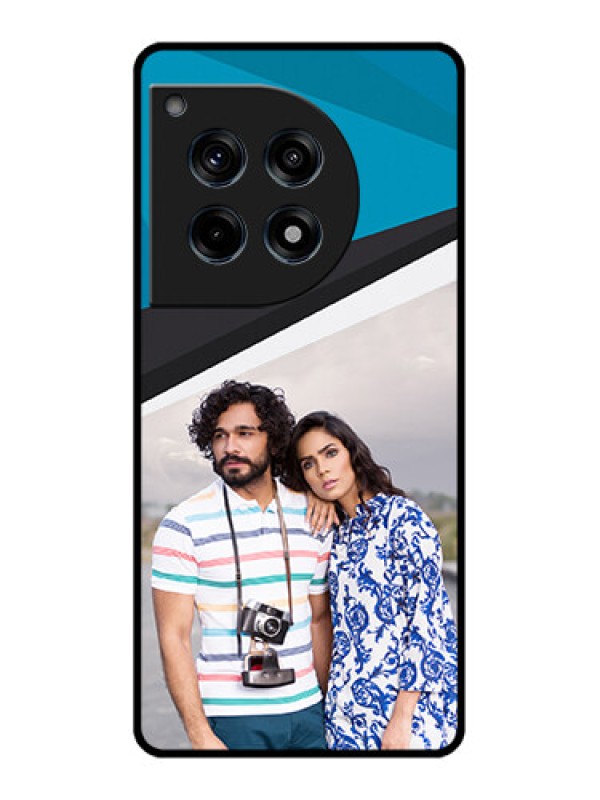 Custom Oneplus 12R 5G Custom Glass Phone Case - Simple Pattern Photo Upload Design