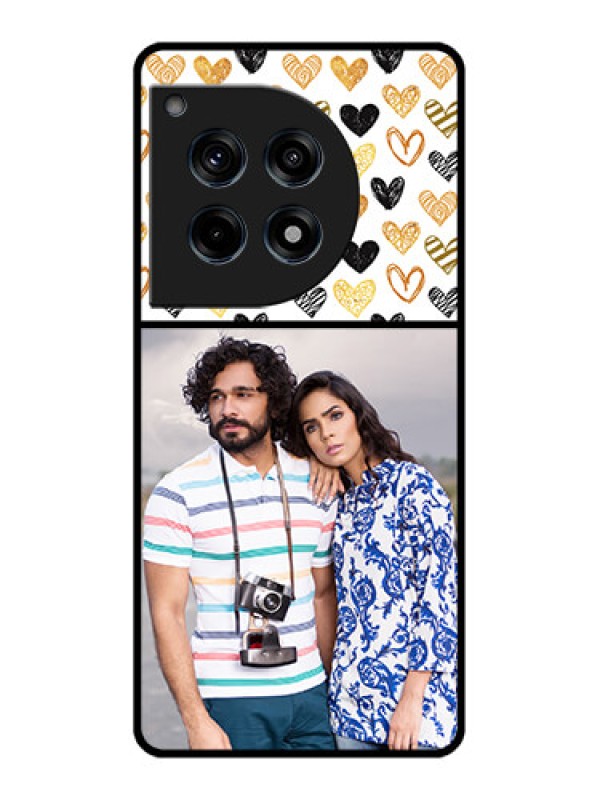 Custom Oneplus 12R 5G Custom Glass Phone Case - Love Symbol Design
