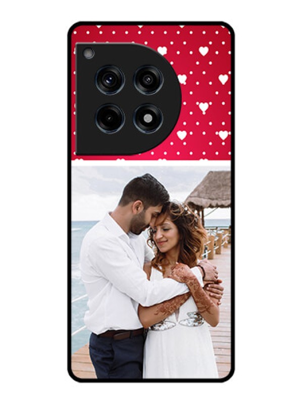 Custom Oneplus 12R 5G Custom Glass Phone Case - Hearts Mobile Case Design