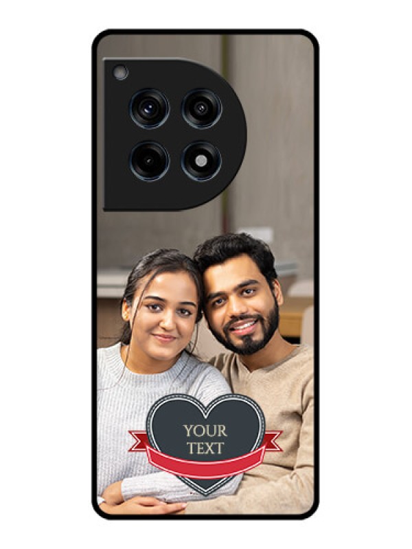 Custom Oneplus 12R 5G Custom Glass Phone Case - Just Married Couple Design