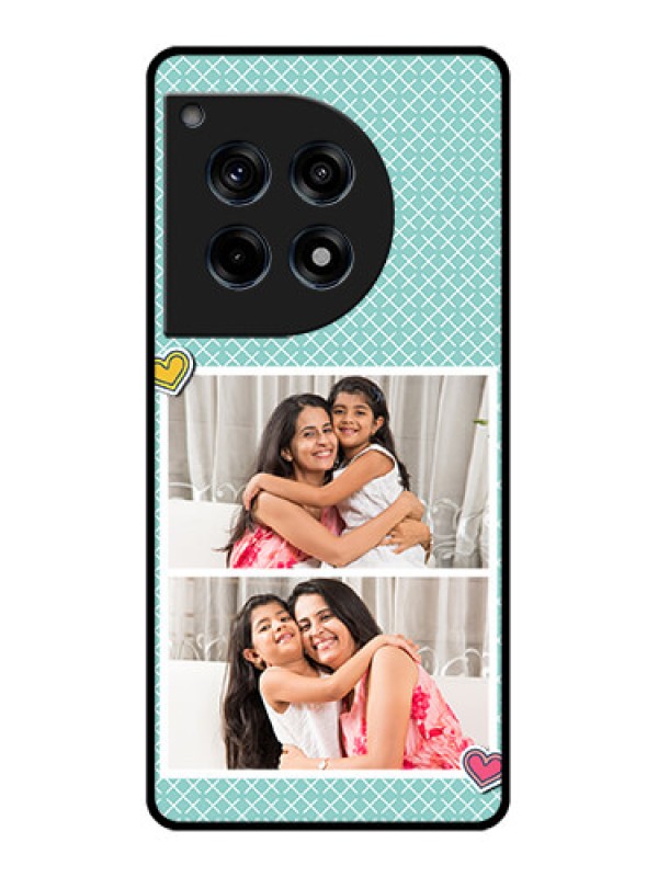 Custom Oneplus 12R 5G Custom Glass Phone Case - 2 Image Holder With Pattern Design
