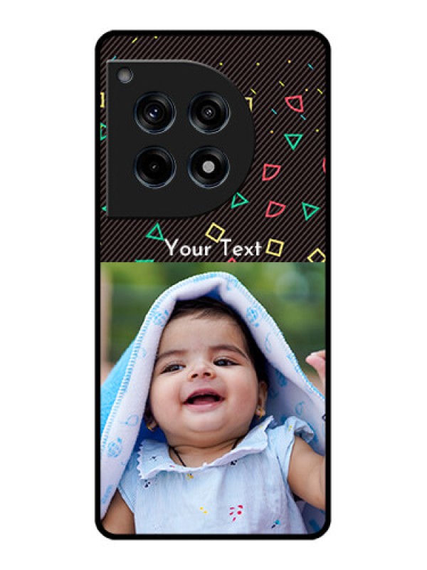 Custom Oneplus 12R 5G Custom Glass Phone Case - With Confetti Birthday Design