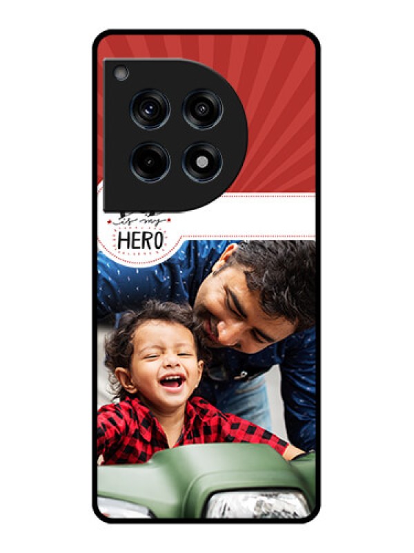 Custom Oneplus 12R 5G Custom Glass Phone Case - My Dad Hero Design