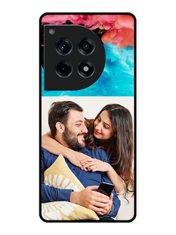 Custom Oneplus 12R 5G Custom Glass Phone Case - Quote With Acrylic Painting Design