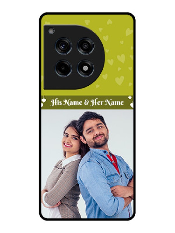 Custom Oneplus 12R 5G Custom Glass Phone Case - You & Me Heart Design