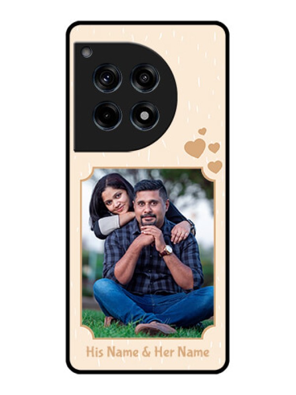 Custom Oneplus 12R 5G Custom Glass Phone Case - With Confetti Love Design