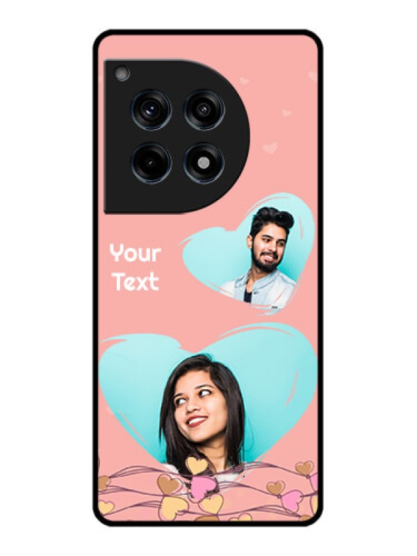 Custom Oneplus 12R 5G Custom Glass Phone Case - Love Doodle Design