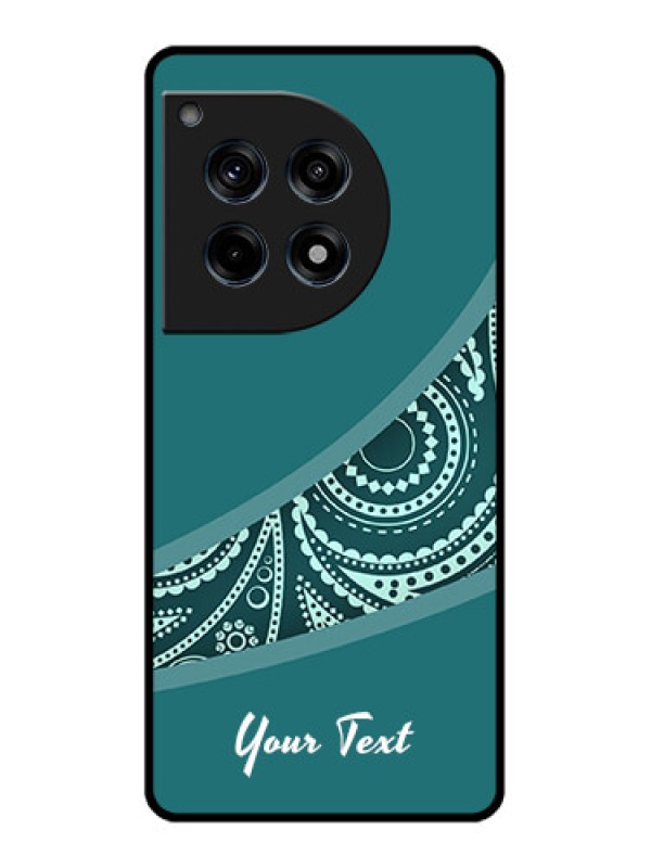 Custom Oneplus 12R 5G Custom Glass Phone Case - Semi Visible Floral Design