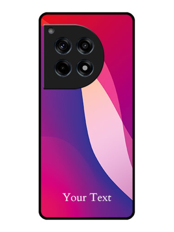 Custom Oneplus 12R 5G Custom Glass Phone Case - Digital Abstract Overlap Design