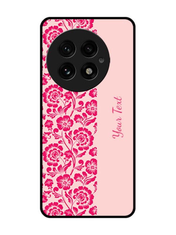 Custom OnePlus 13 5G Custom Glass Phone CaseAttractive Floral Pattern Design