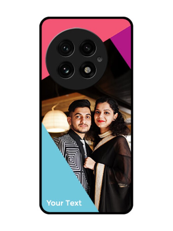 Custom OnePlus 13 5G Custom Glass Phone CaseStacked Triple Colour Design