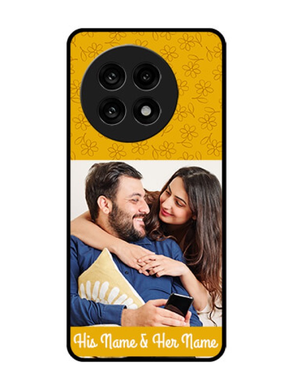 Custom OnePlus 13R 5G Custom Glass Phone Case - Yellow Floral Design