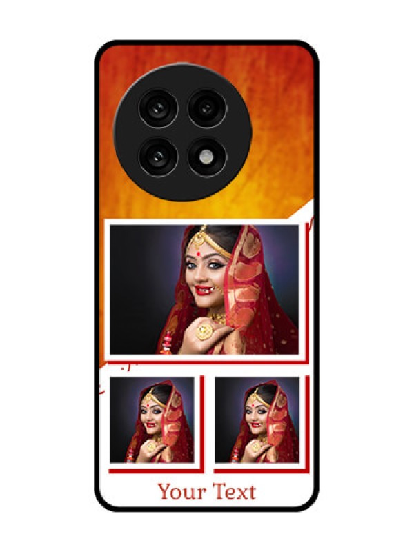 Custom OnePlus 13R 5G Custom Glass Phone Case - Wedding Memories Design