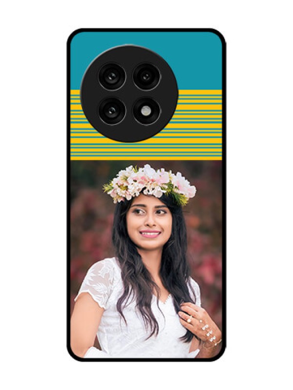 Custom OnePlus 13R 5G Custom Glass Phone Case - Yellow and Blue Design