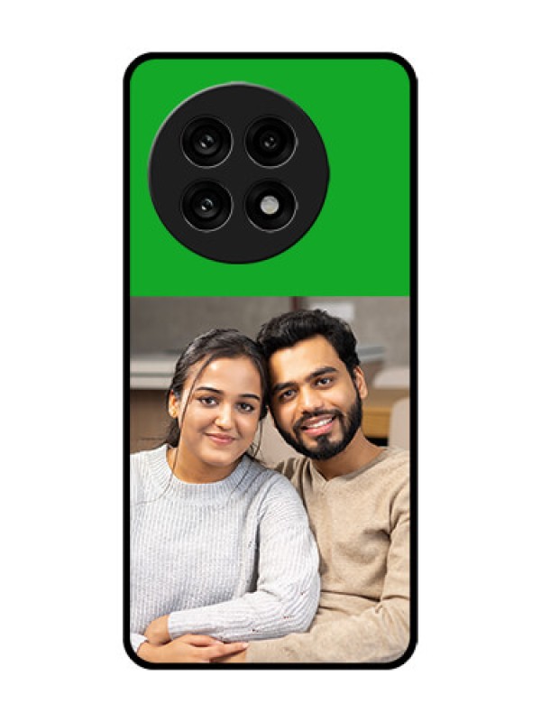 Custom OnePlus 13R 5G Custom Glass Phone Case - Green Pattern Design