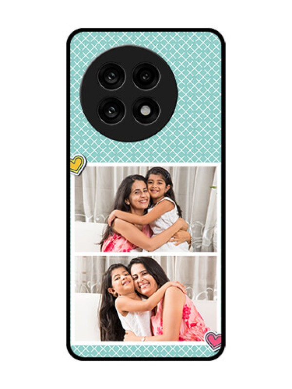 Custom OnePlus 13R 5G Custom Glass Phone Case - 2 Image Holder With Pattern Design