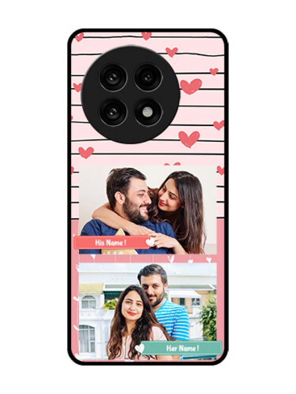 Custom OnePlus 13R 5G Custom Glass Phone Case - Photo With Heart Design
