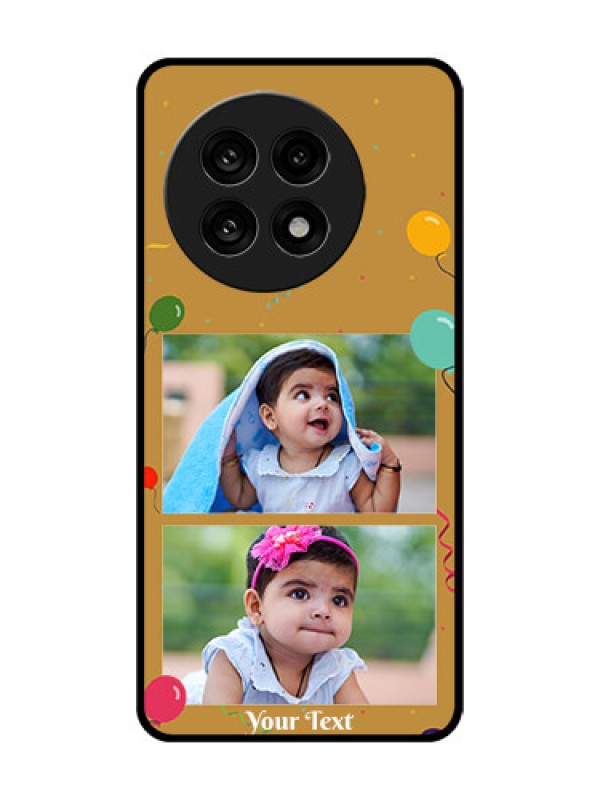 Custom OnePlus 13R 5G Custom Glass Phone Case - Image Holder With Birthday Celebrations Design
