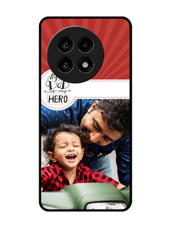 Custom OnePlus 13R 5G Custom Glass Phone Case - My Dad Hero Design