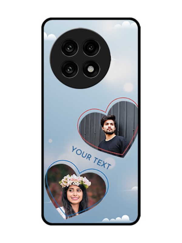 Custom OnePlus 13R 5G Custom Glass Phone Case - Blue Color Couple Design