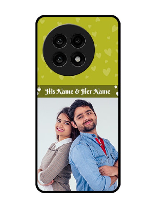 Custom OnePlus 13R 5G Custom Glass Phone Case - You and Me Heart Design