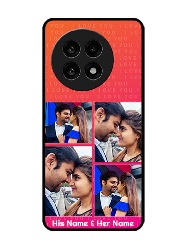 Custom OnePlus 13R 5G Custom Glass Phone Case - I Love You Pink Design