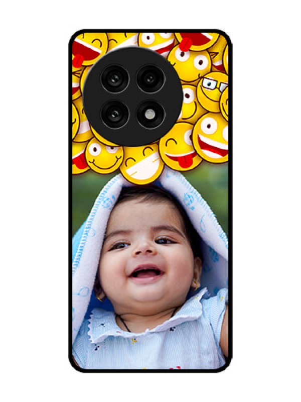 Custom OnePlus 13R 5G Custom Glass Phone Case - With Smiley Emoji Design