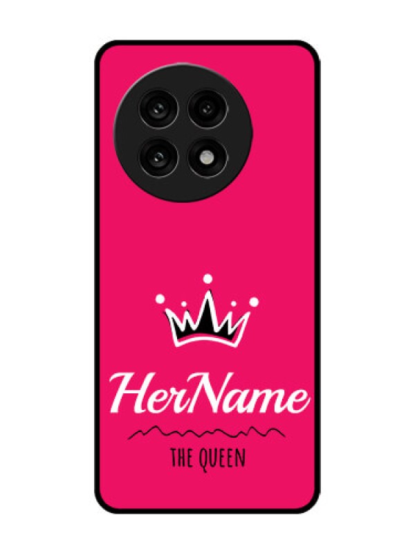 Custom OnePlus 13R 5G Custom Glass Phone Case - Queen With Name Design