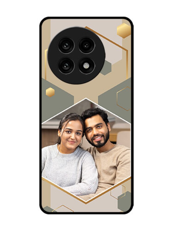 Custom OnePlus 13R 5G Custom Glass Phone Case - Stylish Hexagon Pattern Design