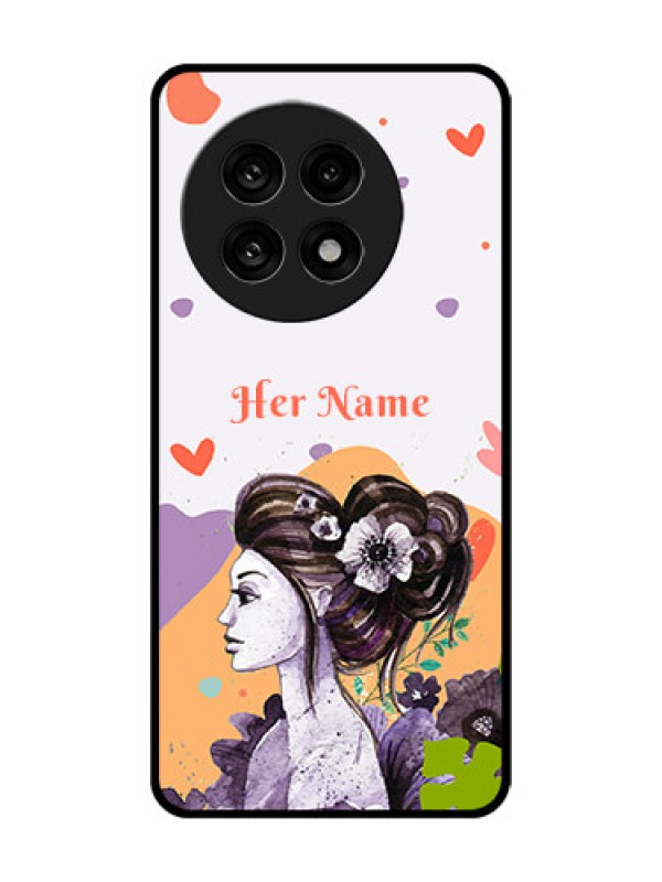 Custom OnePlus 13R 5G Custom Glass Phone Case - Woman And Nature Design
