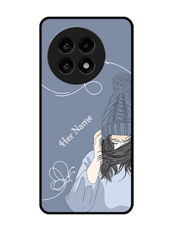 Custom OnePlus 13R 5G Custom Glass Phone Case - Girl In Winter Outfit Design